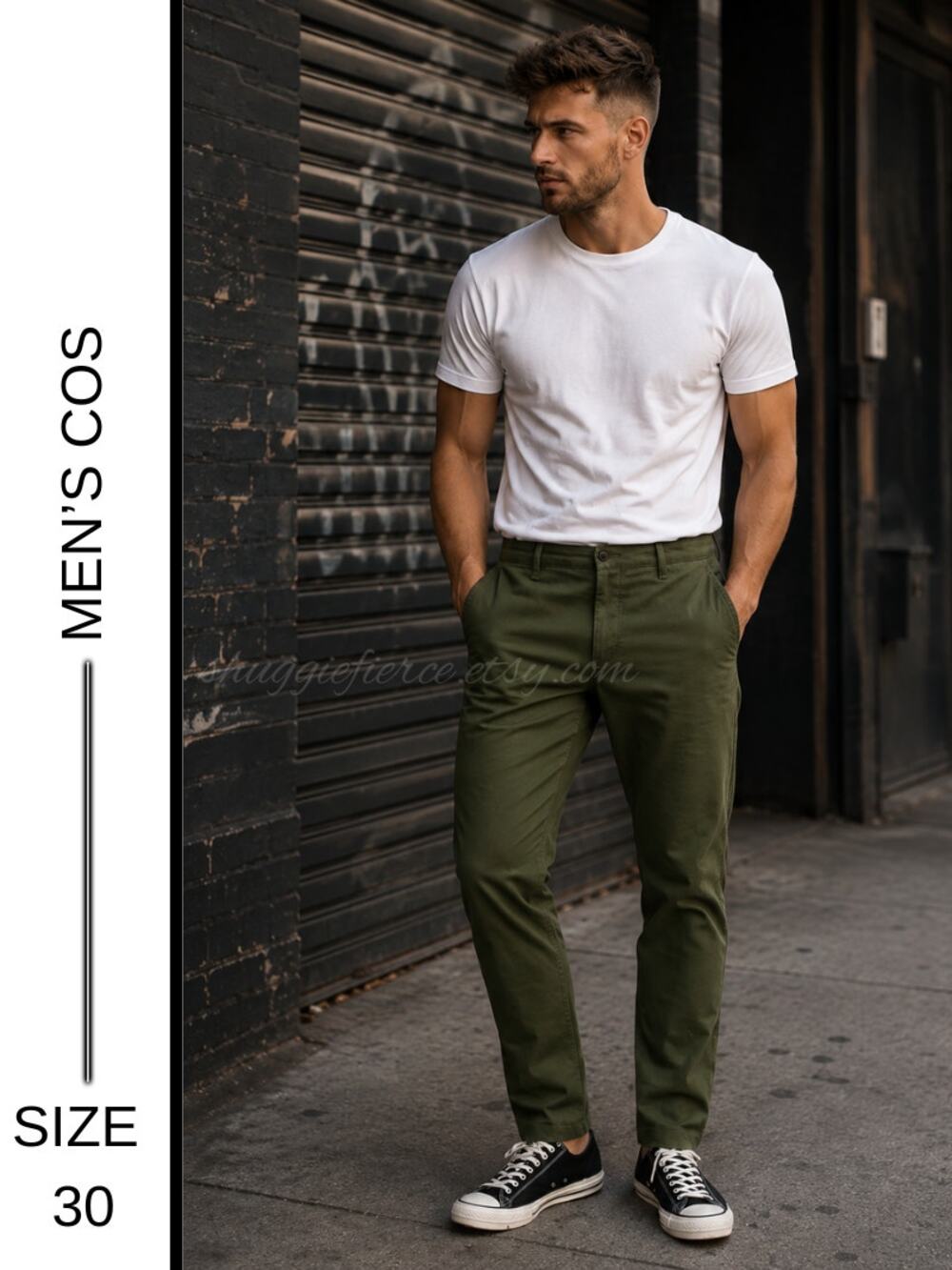 MSRP $120 ✨ COS Dark Green Tapered Cotton Pants – Men’s Medium/30 ✨QUICK SHIP
